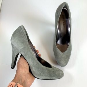 Nine West Suede Grey Pumps Size 7 1/2